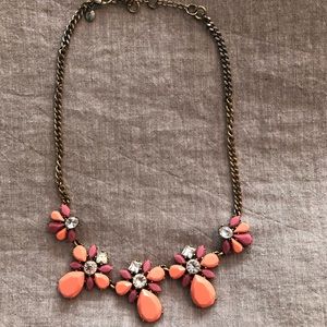 Coral and gemstone necklace J Crew
